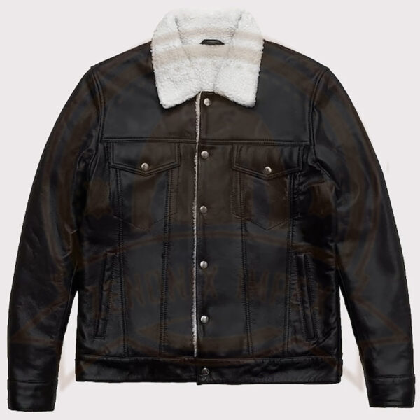 Men's RAF B3 Aviator Shearling Sheepskin Trucker Jacket-Zenonix Impex