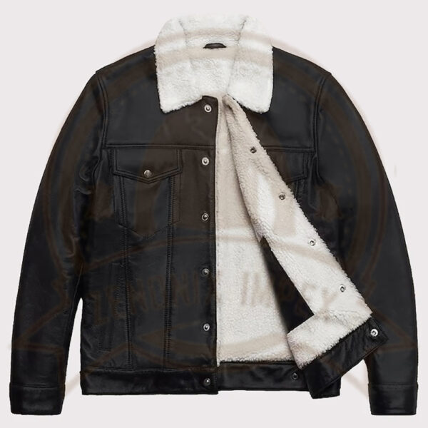 Men's RAF B3 Aviator Shearling Sheepskin Trucker Jacket-Zenonix Impex