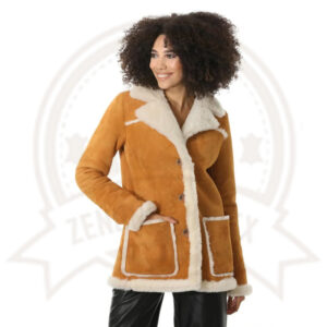 Women Shearling Fur Coat-Zenonix Impex
