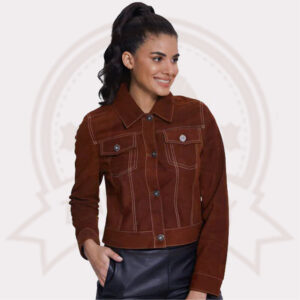 Dark Tan Women's Western Leather Jacket