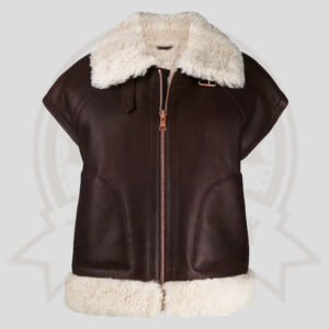 Shearling Sheepskin Leather Vest for Women