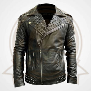 Studded Leather Jacket-Zenonix Impex