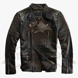 Punk Leather Jacket-Zenonix impex