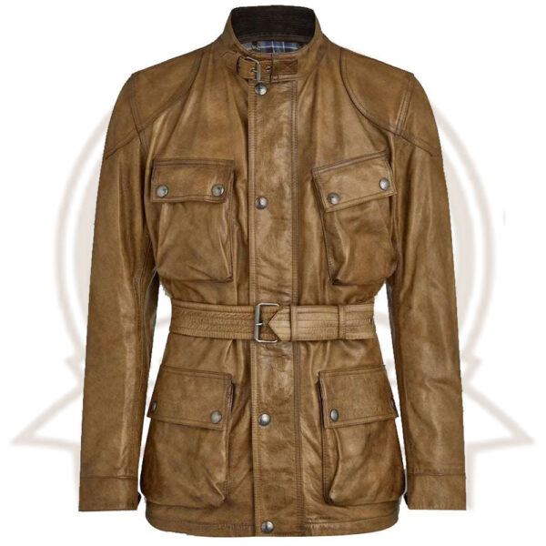 Leather Field Jacket-Zenonix Impex