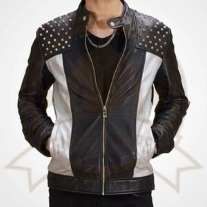 Studded Leather Jacket-Zenonix Impex