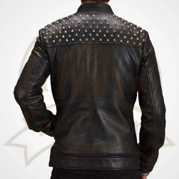 Studded Leather Jacket-Zenonix Impex
