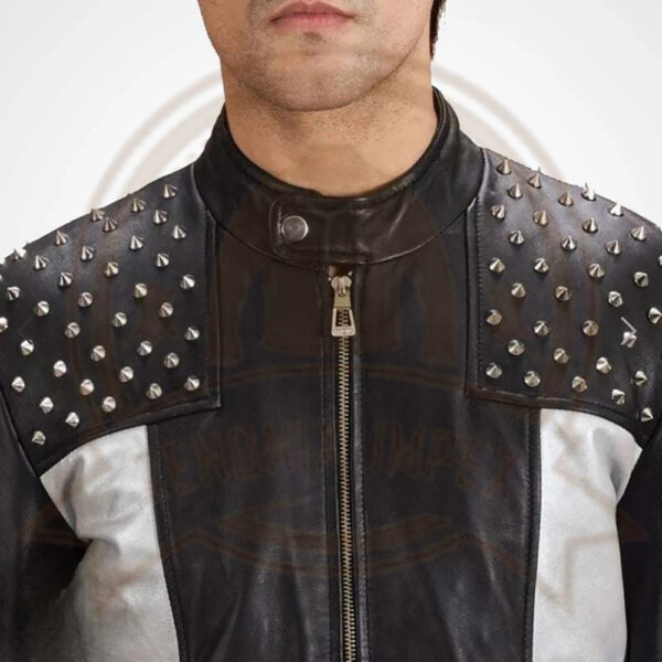 Studded Leather Jacket-Zenonix Impex