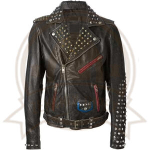 Punk Leather Jacket-Zenonix impex