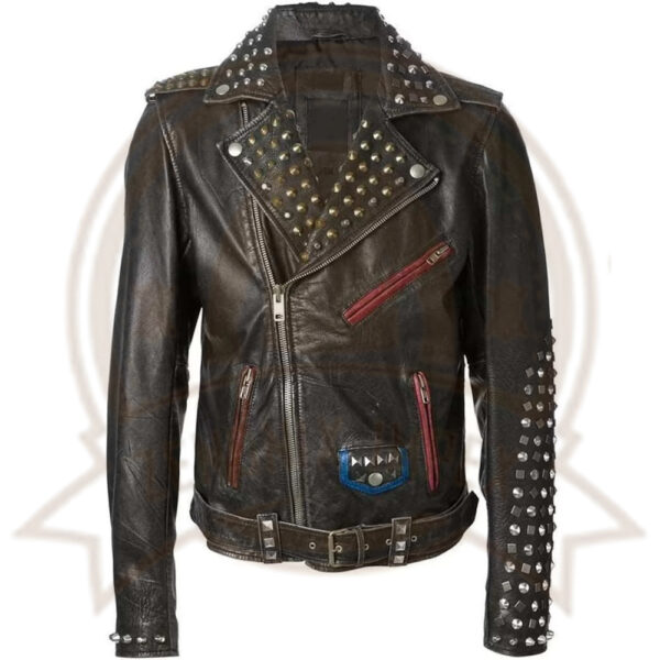 Punk Leather Jacket-Zenonix impex