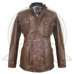 Leather Field Jacket-Zenonix Impex