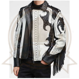 Studded Leather Jacket-Zenonix Impex
