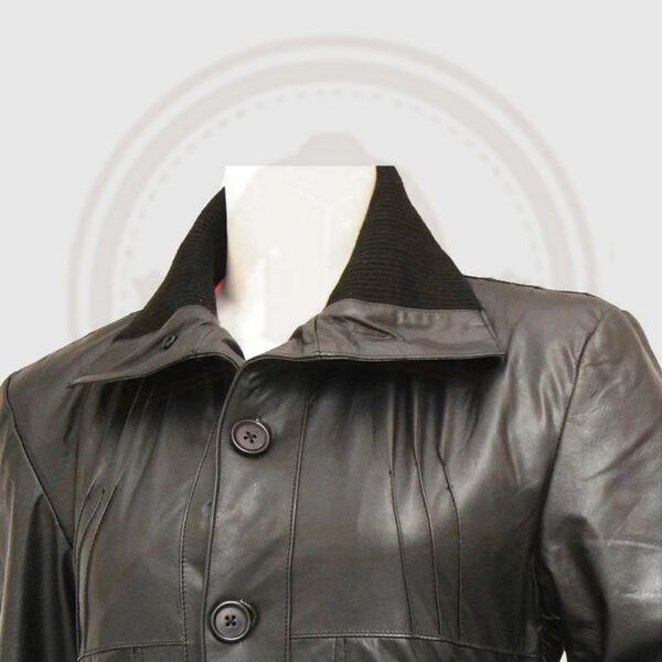 Women's Black Leather Bomber Jacket-Zenonix Impex