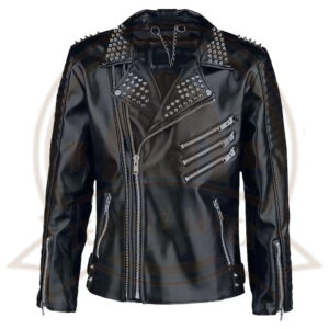 Punk Leather Jacket-Zenonix impex