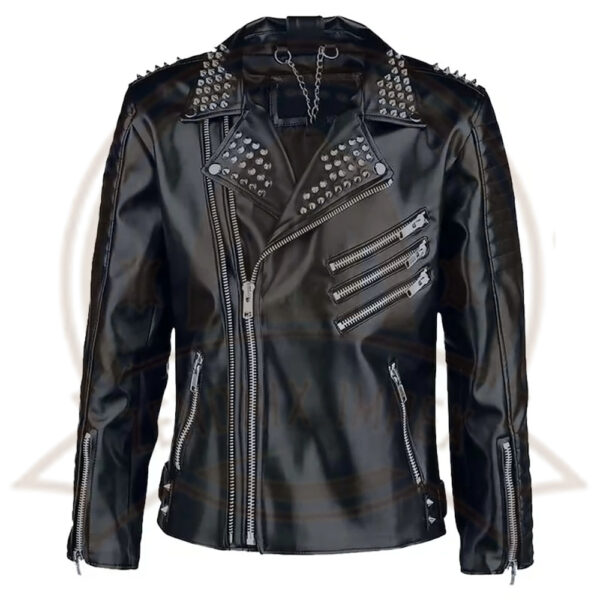 Punk Leather Jacket-Zenonix impex