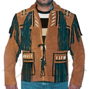 Cowboy Western Fringed Leather Jacket-Zenonix Impex