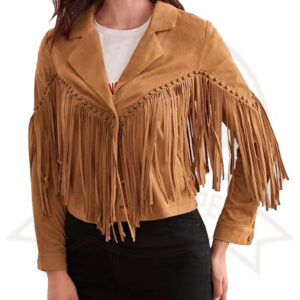 Cowgirl Western Native Suede Leather Fringe Jacket