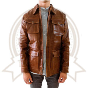Leather Field Jacket-Zenonix Impex