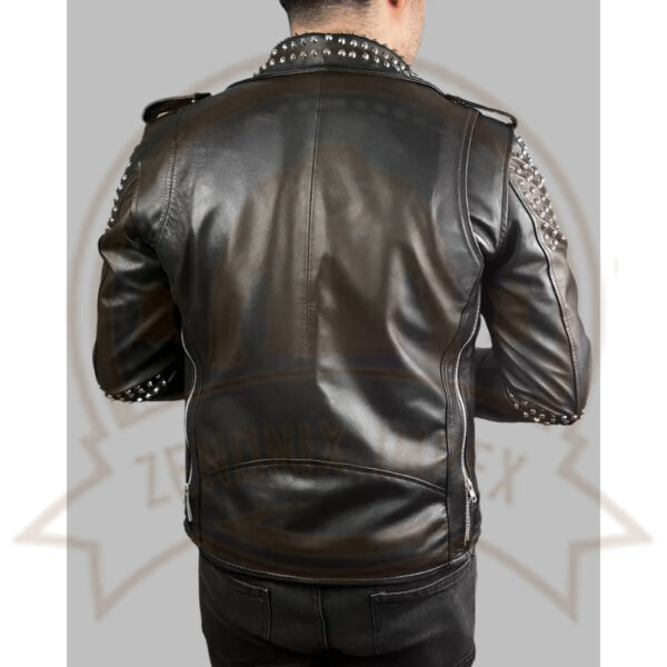 Studded Leather Jacket-Zenonix Impex