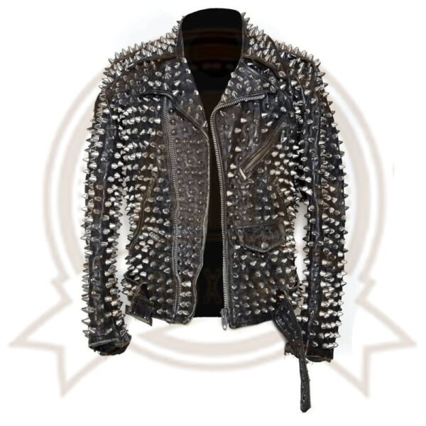 Punk Leather Jacket-Zenonix impex