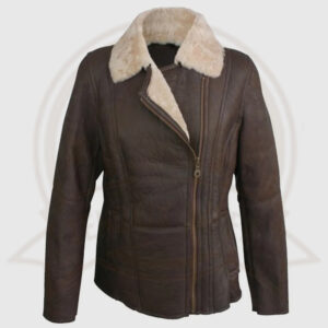 Women's Celene Aviator Sheepskin Leather Coat