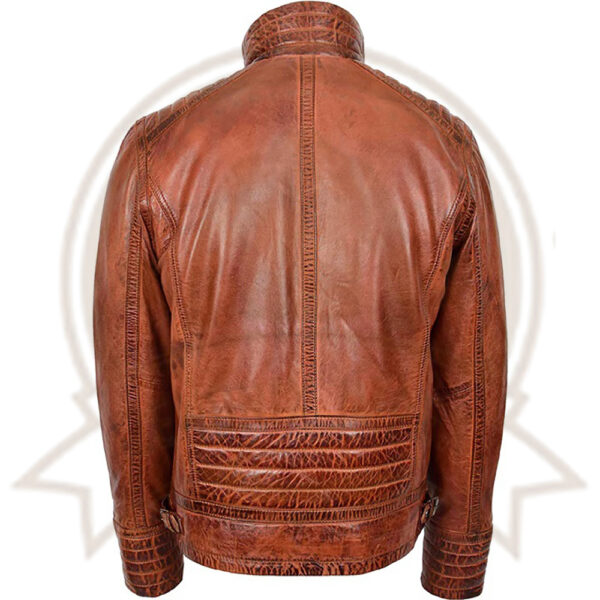 Men's Sherpa Lined Brown Leather Jacket-Zenonix Impex
