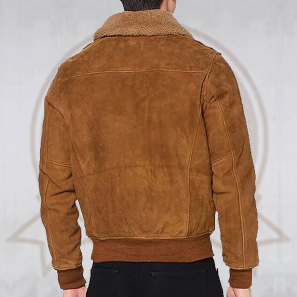 Brown Suede leather Pilot Jacket-Zenonix Impex