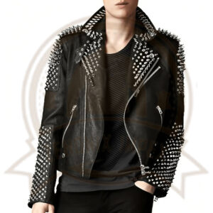 Punk Leather Jacket-Zenonix impex