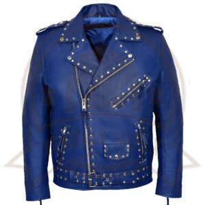 Studded Leather Jacket-Zenonix Impex