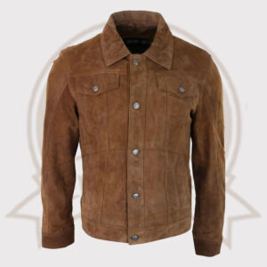 Men's Classic Vintage Suede Leather Biker Jacket-Zenonix Impex