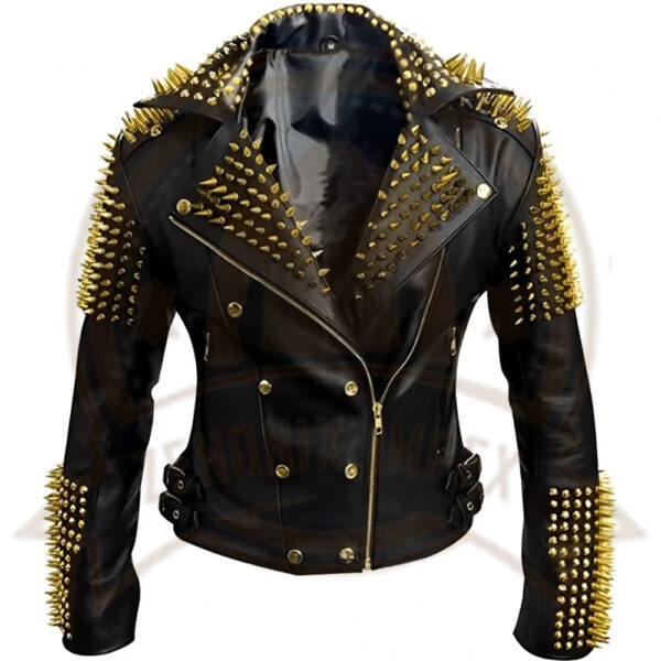 Punk Leather Jacket-Zenonix impex