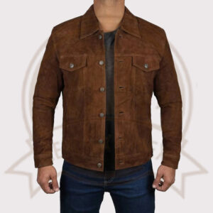 Premium Men's Logan Brown Suede Leather Jacket-Zenonix Impex