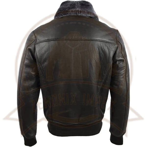 Men's Shearling Leather Pilot Aviator Bomber Jacket-Zenonix Impex