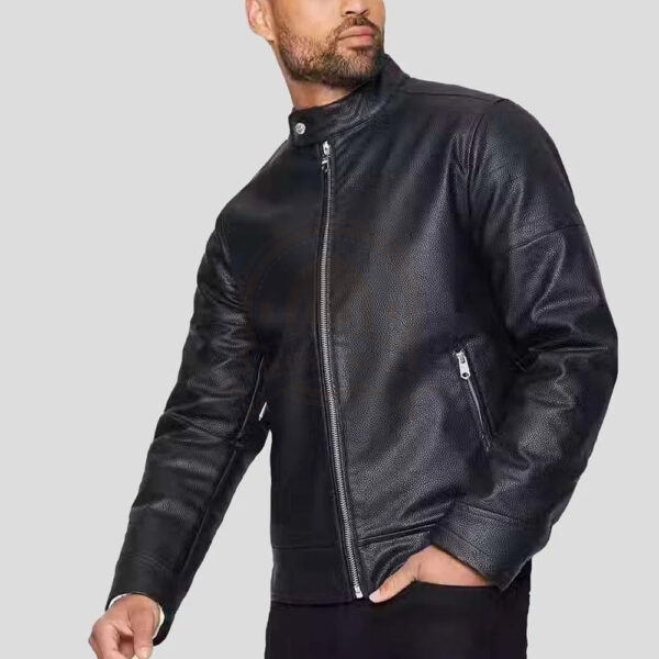Black-Genuine-Leather-Biker-Jacket -zenonix impex - Image 2