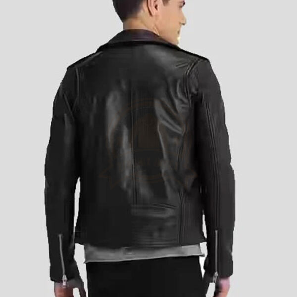 Men's-Black-Perfect-Biker-Jacket - zenonix impex - Image 4