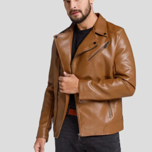Men's-Brown-Perfect-Motorcycle-Biker-Leather-Jacket-zenonix impex