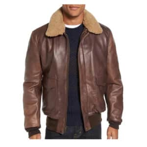 Mens-Vintage-Leather-Bomber-Jacket-with-Shearling-Collar-Zenonix Impex